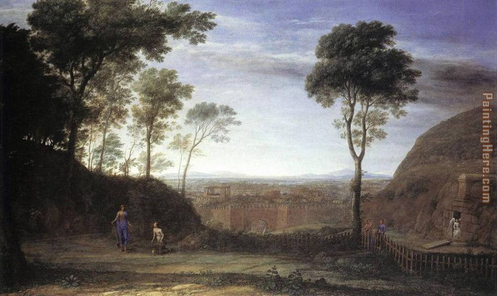 Landscape with Noli Me Tangere Scene painting - Claude Lorrain Landscape with Noli Me Tangere Scene art painting